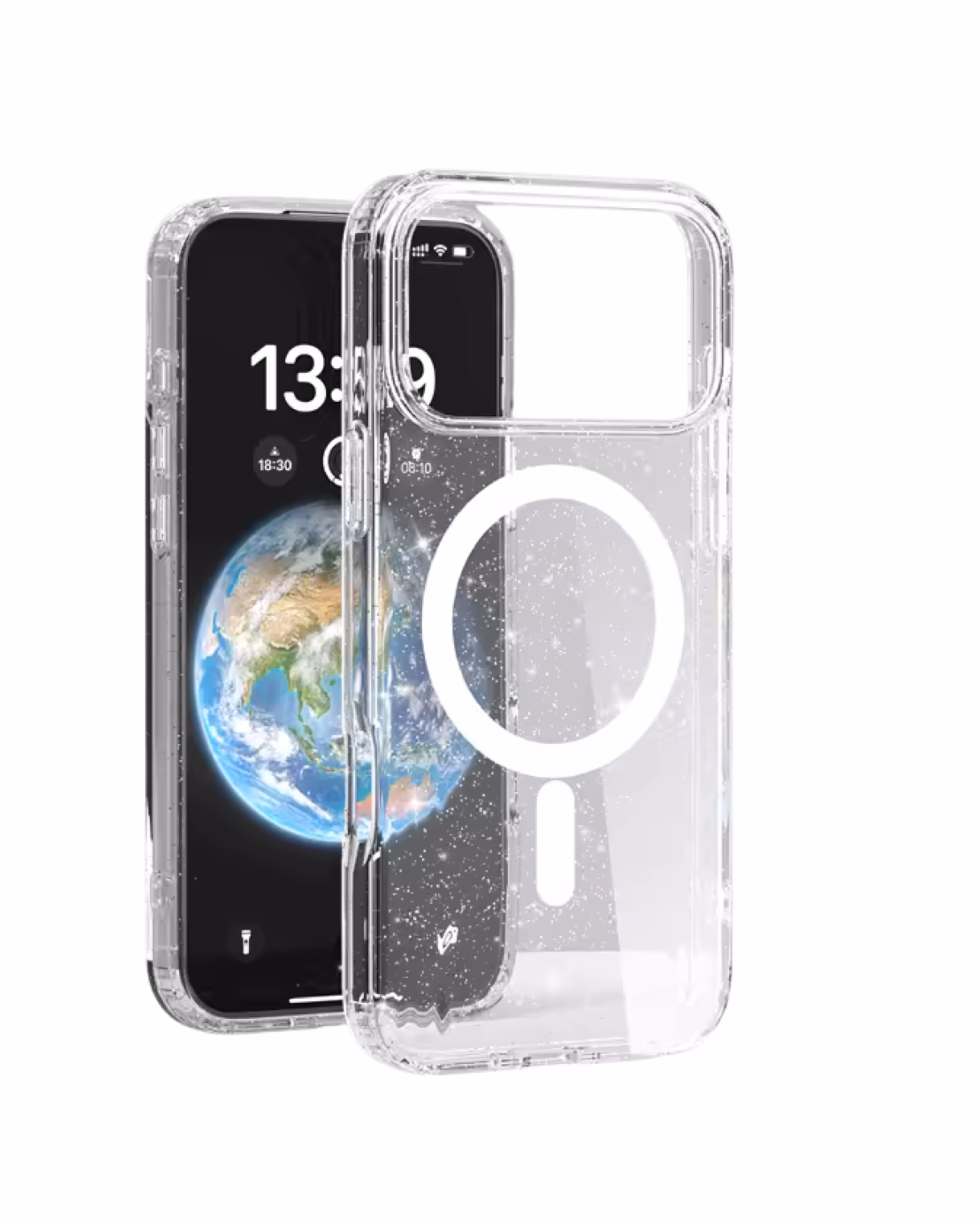 iPhone 17 Pro - MagSafe Acrylic Hard Case - Clear Sparkle